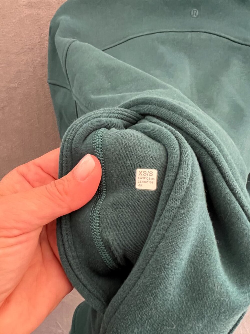 Lululemon Thick Fleece Oversized Half Zip xs/s Storm Teal - Picture 4 of 7